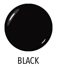 A black circle with a glossy highlight labeled "BLACK" below.