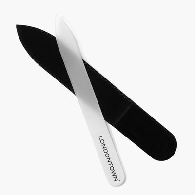 Glass Nail File - White