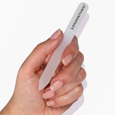 Glass Nail File - White