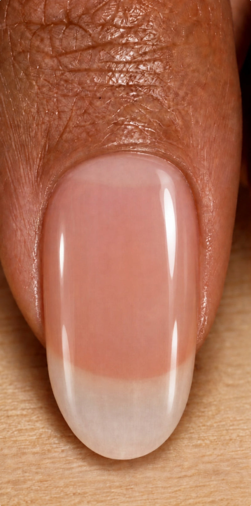 Glossy, stronger-looking nail after Luxe Length