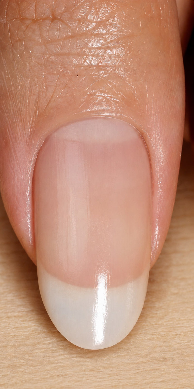 Before: bare, dull nail