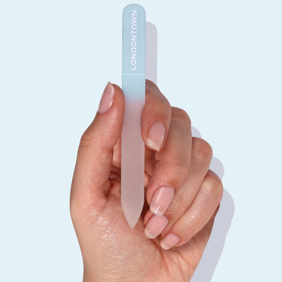 Blue Chrome Glass Nail File