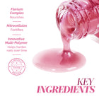 LONDONTOWN Sheer Strength Nail Blush – Hibiscus pours from the bottle, featuring Florium Complex, nitrocellulose, and multi-polymer technology with nail hardener for advanced care and a vibrant glow boost.