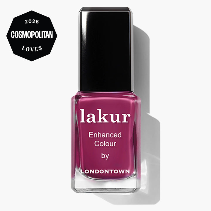 A bottle of LONDONTOWN Lakur Enhanced Colour nail polish in the pink “Teeny &