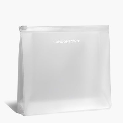 A Londontown Clear Bag with a transparent design featuring the word "LONDONTOWN" printed in white at the top center.