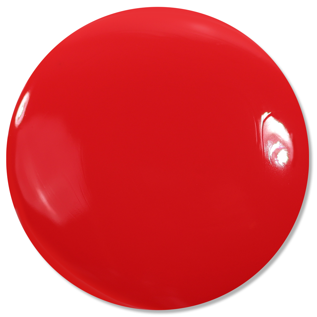 The LONDONTOWN Maraschino Cherry is a bright, solid red, circular object with a smooth surface and visible light reflections, closely resembling a cherry.