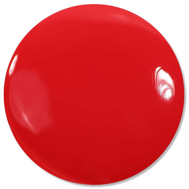 The LONDONTOWN Maraschino Cherry is a bright, solid red, circular object with a smooth surface and visible light reflections, closely resembling a cherry.