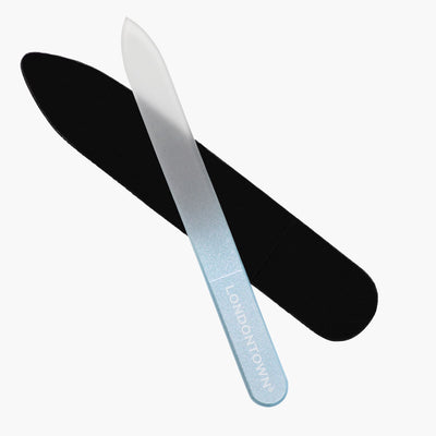 Blue Chrome Glass Nail File