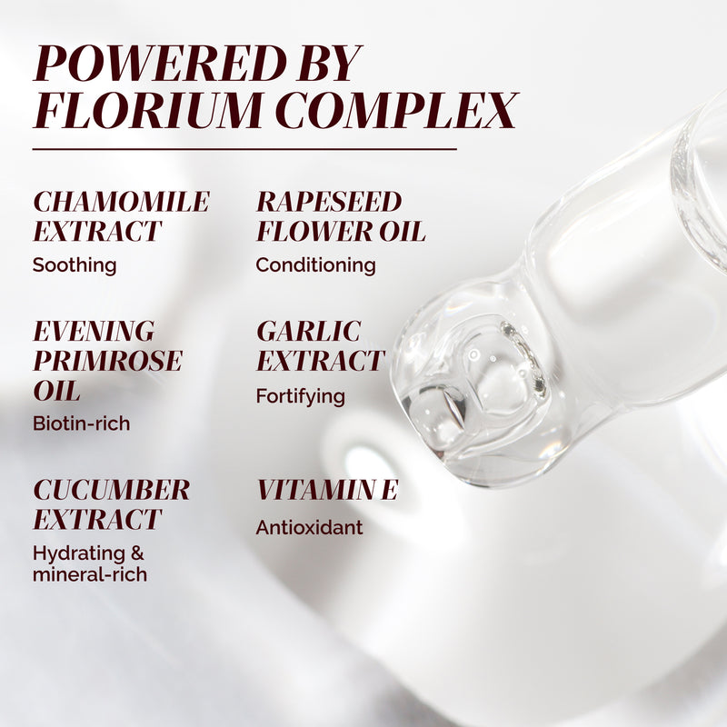 LONDONTOWN's Nice & Icy serum dropper features platinum text listing chamomile, evening primrose, cucumber, rapeseed flower oils, garlic extract, and vitamin E with benefits on a sleek holographic backdrop.