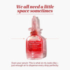 A 10 mL pink bottle of LONDONTOWN Peptide Serum Concentrate nail serum for nails and cuticles is shown, with space at the top for air. The text explains that the air allows for precise dispensing and supports effective nail repair.