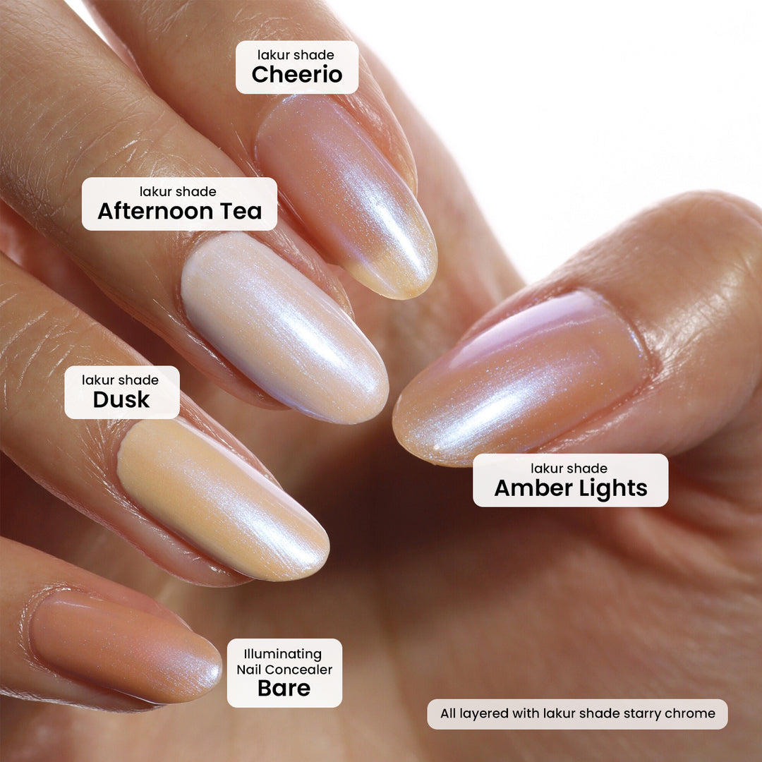 DOWLUCK SONATAワームカラー Starry Chrome Polish | Ice Blue Chrome Nails | LONDONTOWN