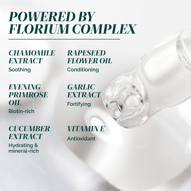 A dropper of LONDONTOWN’s You’re Golden sits beside text listing key ingredients—chamomile, evening primrose, cucumber, rapeseed, garlic, and vitamin E—highlighted against a holographic gold background.