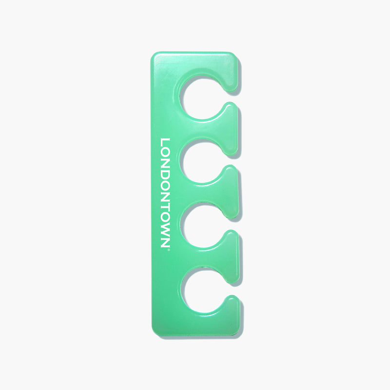 A must-have for mess-free pedicures, the green Jelly Toe Separators from LONDONTOWN.